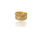 Trendy Stackble 925 Sterling Silver Ring Gold Plating Fashion Jewelry Ring